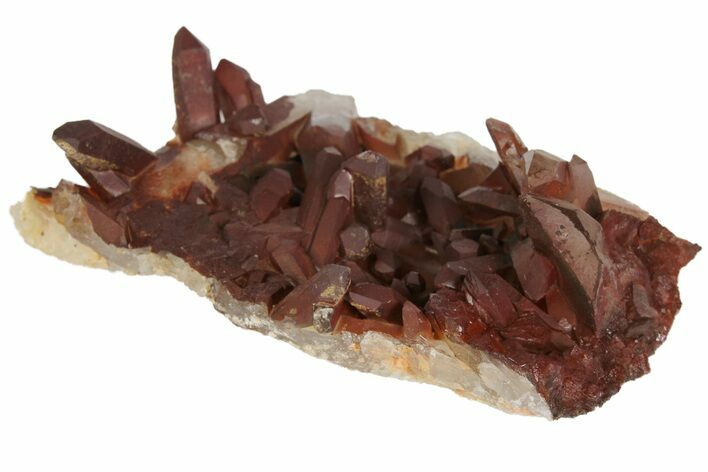 Natural, Red Quartz Crystal Cluster - Morocco #139763